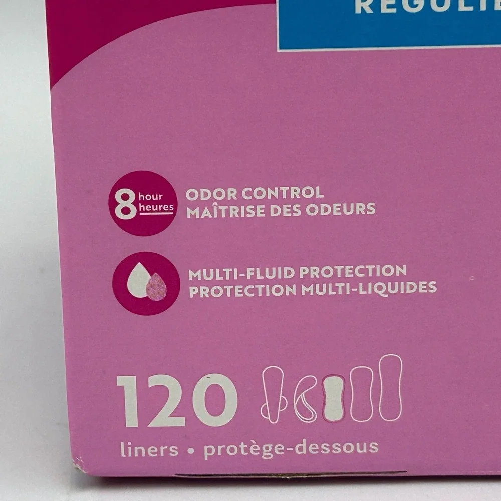 Carefree Panty Liners for Women Regular Unwrapped Unscented Pads 120 Count NEW